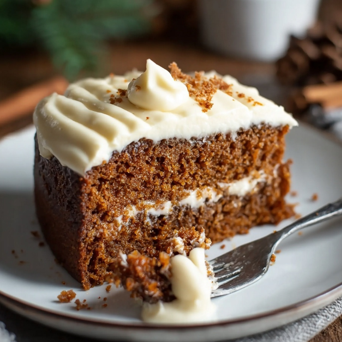 Decadent Gingerbread Cake with Cream Cheese Frosting: Easy Holiday Treat